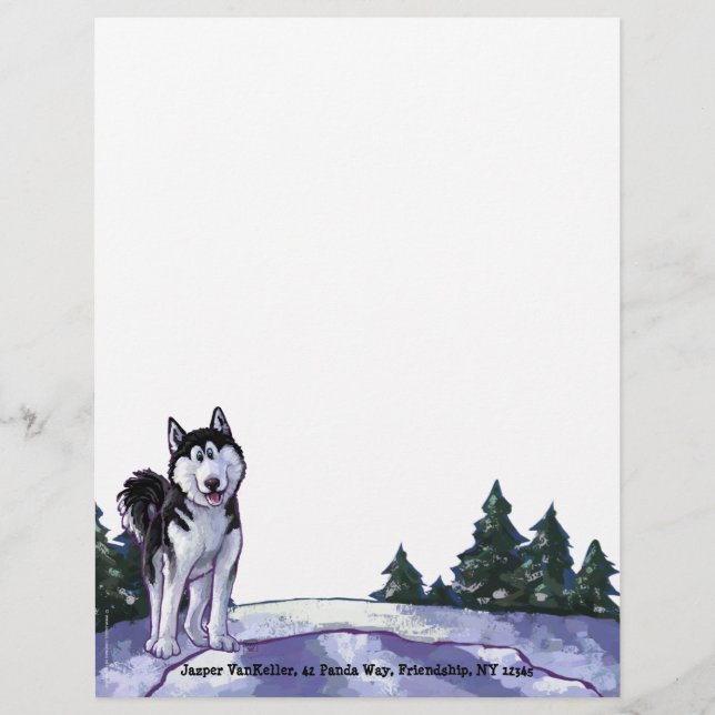 Lámina Husky Stationery (Anverso)