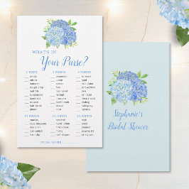 Lámina Hydrangea Blue Floral Purga de novia Juego de duch