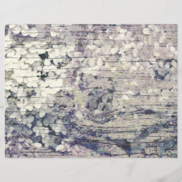 Lámina Hydrangea Floral Antiguo Estilo Vintage Madera de 