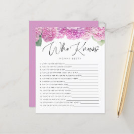 Lámina Hydrangea rosa que sabe de los juegos para bebés m