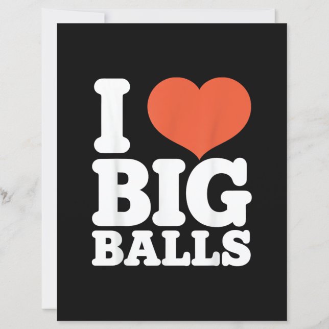 Lámina I Love Big Balls, Hetero Women Gay Men Lovers Ball (Anverso)