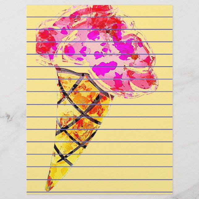 Lámina Ice Cream Cone Stationery (Anverso)
