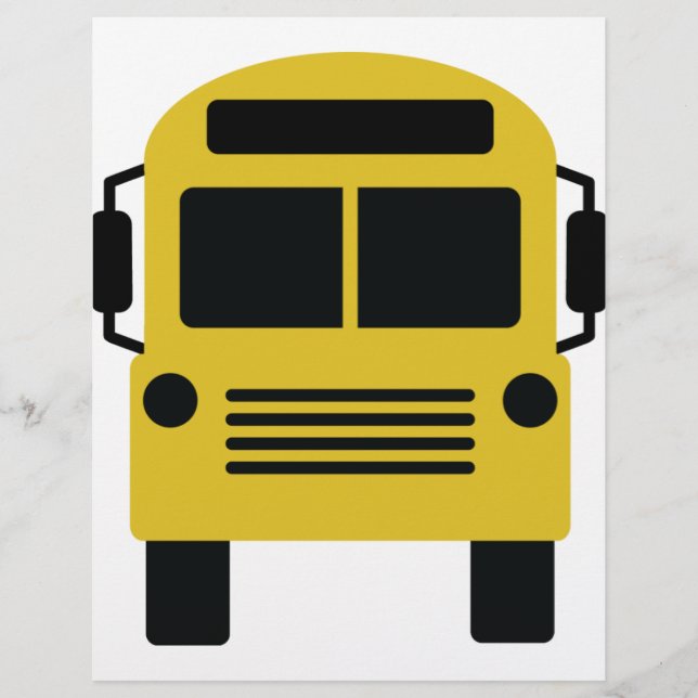 Lámina icono de bus de escuela (Anverso)