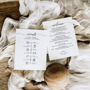 Lámina Icono de día de boda Línea de tiempo Carta de bien