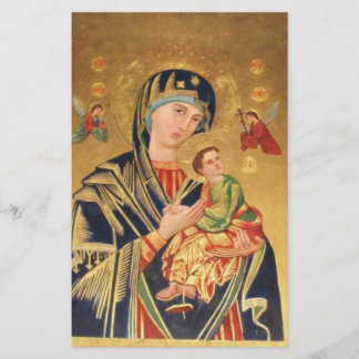 Lámina Icono ortodoxo ruso - Virgen María y niño Jesús