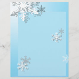Lámina Icy Snowflake Letterhead Stacionary