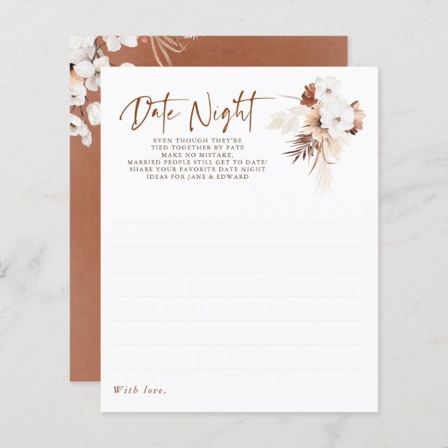 Lámina Ideas para parejas o novias - Terracotta (Anverso / Reverso)