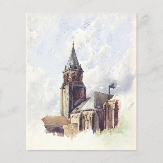 Lámina Iglesia de Saint Germain des Pres París (Anverso)