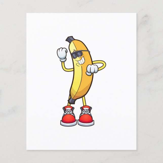 Lámina ilustracion de banana bailando (Anverso)