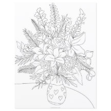 Ilustracion de flores de color blanco negro