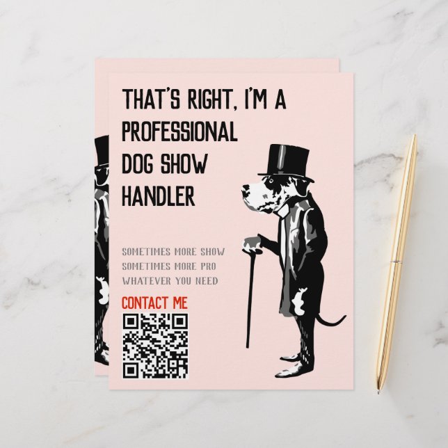 Lámina Ilustracion de gran danés para la promoción del ma (Anverso/Reverso In Situ)