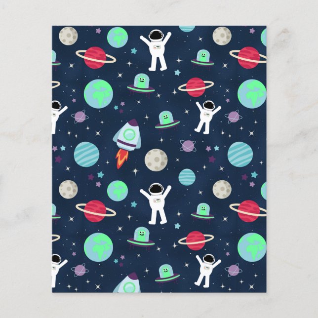 Lámina Ilustracion de patrón de espacio (Anverso)