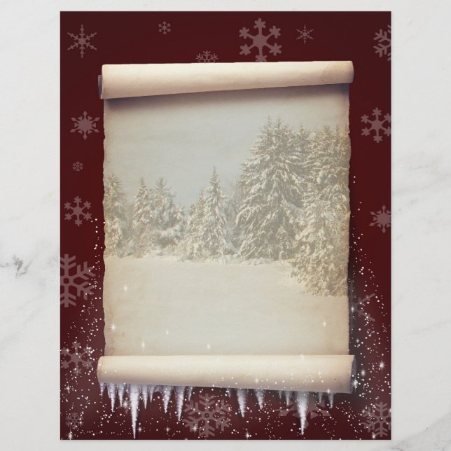 Lámina Ilustracion de pergamino de invierno (Anverso)