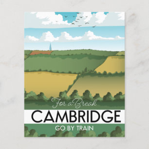 Lámina Imán de póster de viaje en tren de Cambridge