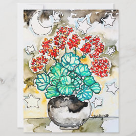 Lámina Impresión artística, flores en maceta