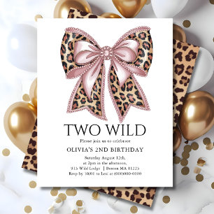 Lámina Impresión de leopardo Dos Invitaciones de 2do cump