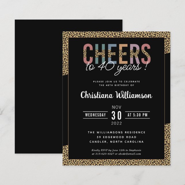 Lámina Impresión de leopardo Fiesta de Budget Modern 40 (Anverso / Reverso)