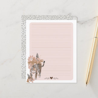 Lámina Impresión de leopardo, papel de escritura de la ju