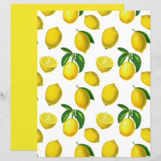 Lámina Impresión de limón botánico vintage