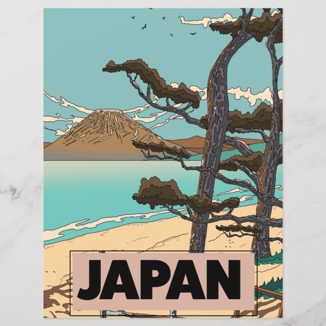 Lámina Impresión de viajes de Japón (Anverso)
