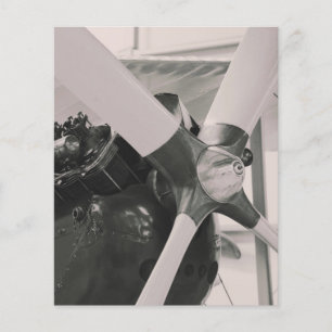 Lámina Impresión fotográfica de avión vintage con hélice.