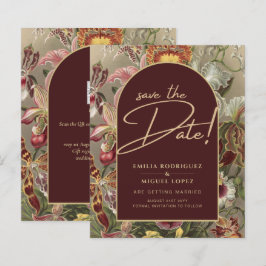Lámina Impresionante Boda Botánica Borgoña Floral