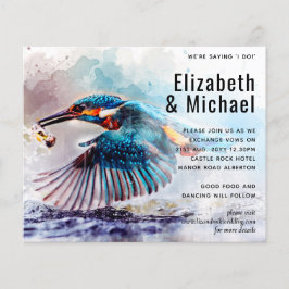Lámina Impresionante invitación a matrimonio para aves de