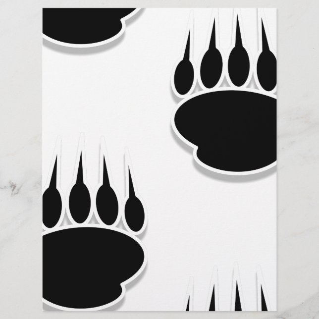 Lámina Impresiones de la pintura de oso negro (Anverso)