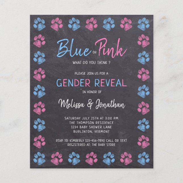 Lámina Impresiones de la pintura rosa azul presupuesto In (Anverso)