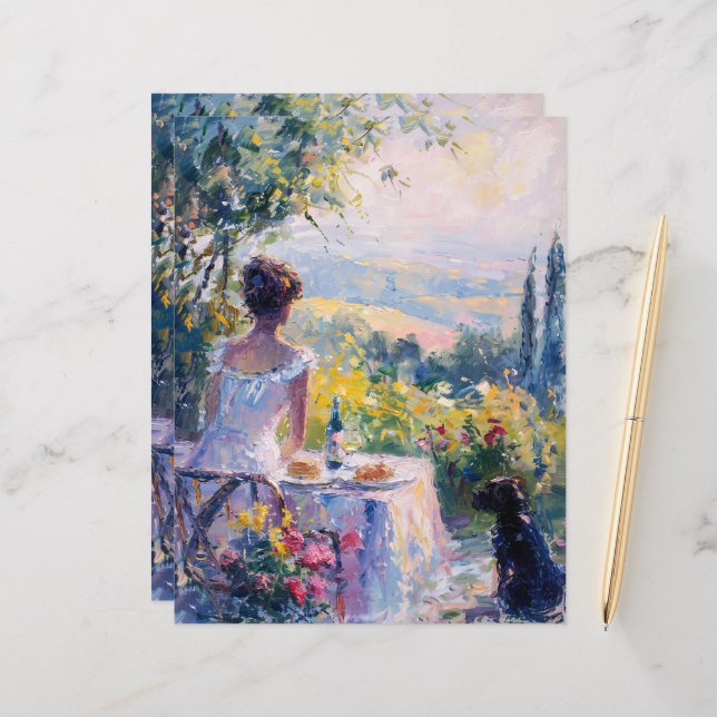 Lámina Impresionista sobre papel de cuaderno de picnic (Anverso/Reverso In Situ)