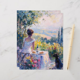 Lámina Impresionista sobre papel de cuaderno de picnic