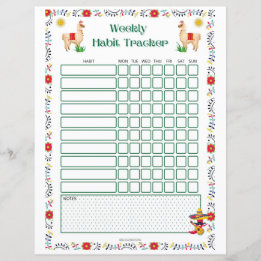 Lámina Imprimible por hábito semanal - Edición Lama