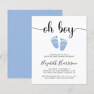 Lámina Impulso azul de presupuesto por invitación de Baby