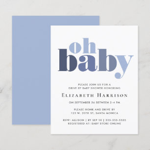 Lámina Impulso Presupuestario De Baby Boy Shower Invitaci