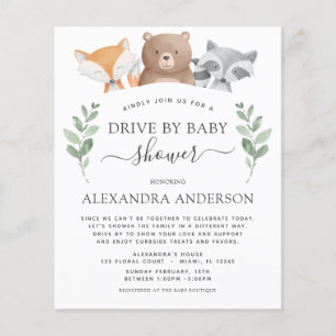 Lámina Impulso Presupuestario De Baby Shower Woodland Euc