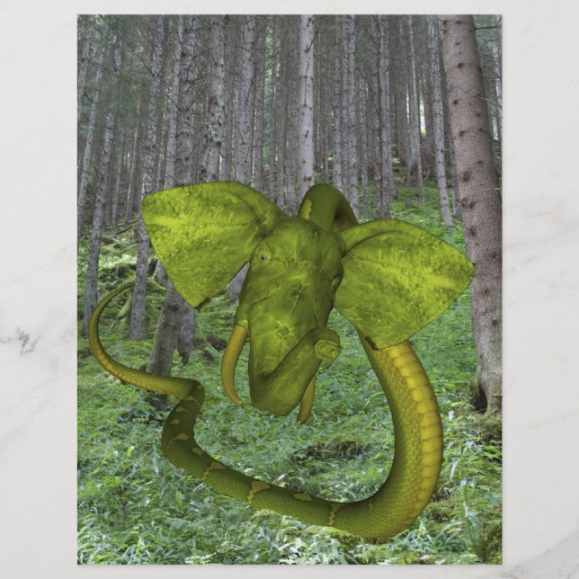 Lámina Increíble Elefante Python (Anverso)