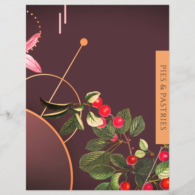 Lámina Índice de receta | Pies y pastas | Cerezas de Borg (Anverso)