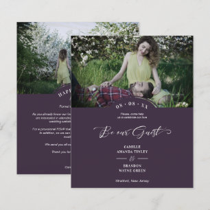 Lámina Inexpensive 2 Photos Collage Minimalist Save Date