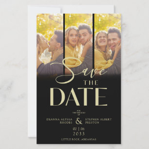 Lámina Inexpensive Chic Modern 3 Wedding Collage Photos