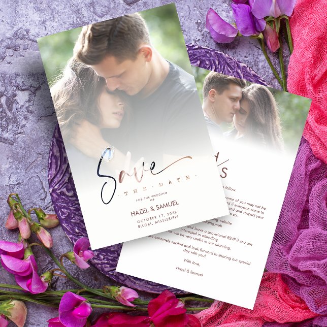Lámina Inexpensive Low Cost Modern Vellum Effect Wedding (Subido por el creador)