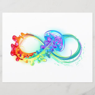 Lámina Infinidad con las medusas del arcoiris
