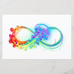 Lámina Infinidad con las medusas del arcoiris