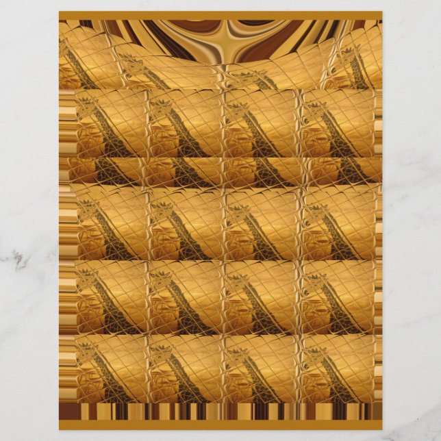 Lámina Infinity Golden Girafa Diseño de impresión animal (Anverso)