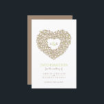 Lámina Información de invitado de cream tulip heart boda<br><div class="desc">Hoja de información de los bodas del buquet de corazón tulipán. Hermoso folleto de información boda ideal para ayudar a su invitado a entender cómo llegar a su destino boda y ver el horario, información de alojamiento y detalles de las etiquetas de los medios sociales en su día de boda....</div>