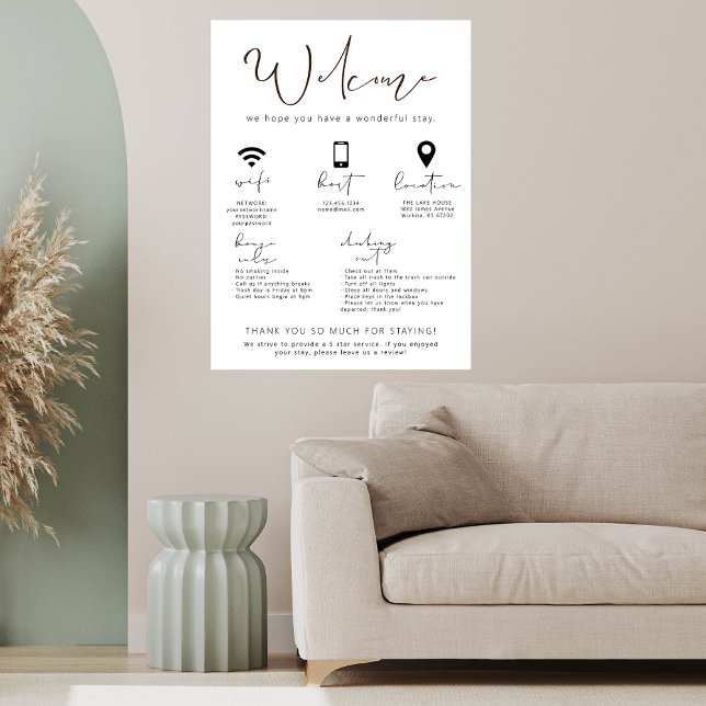 Lámina Información de invitado de signo de bienvenida de  (Subido por el creador)