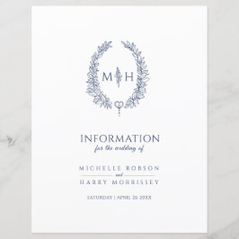 Lámina Información de invitado del boda de la guirnalda a