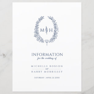 Lámina Información de invitado del boda de la guirnalda a