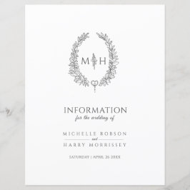 Lámina Información de los clientes del boda de la guirnal