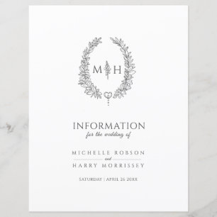 Lámina Información de los clientes del boda de la guirnal