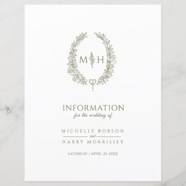 Lámina Información de los clientes sobre el boda en monog